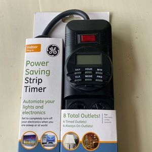 GE Power Strip Timer 8 Total Outlets NEW IN BOX